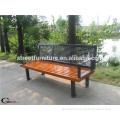 Outdoor metal and camphor hard wood patio bench garden bench